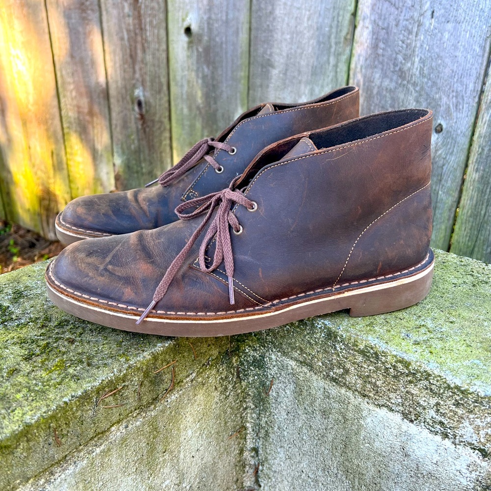 Clarks Bushcare Chukka boot dark brown leather 12M